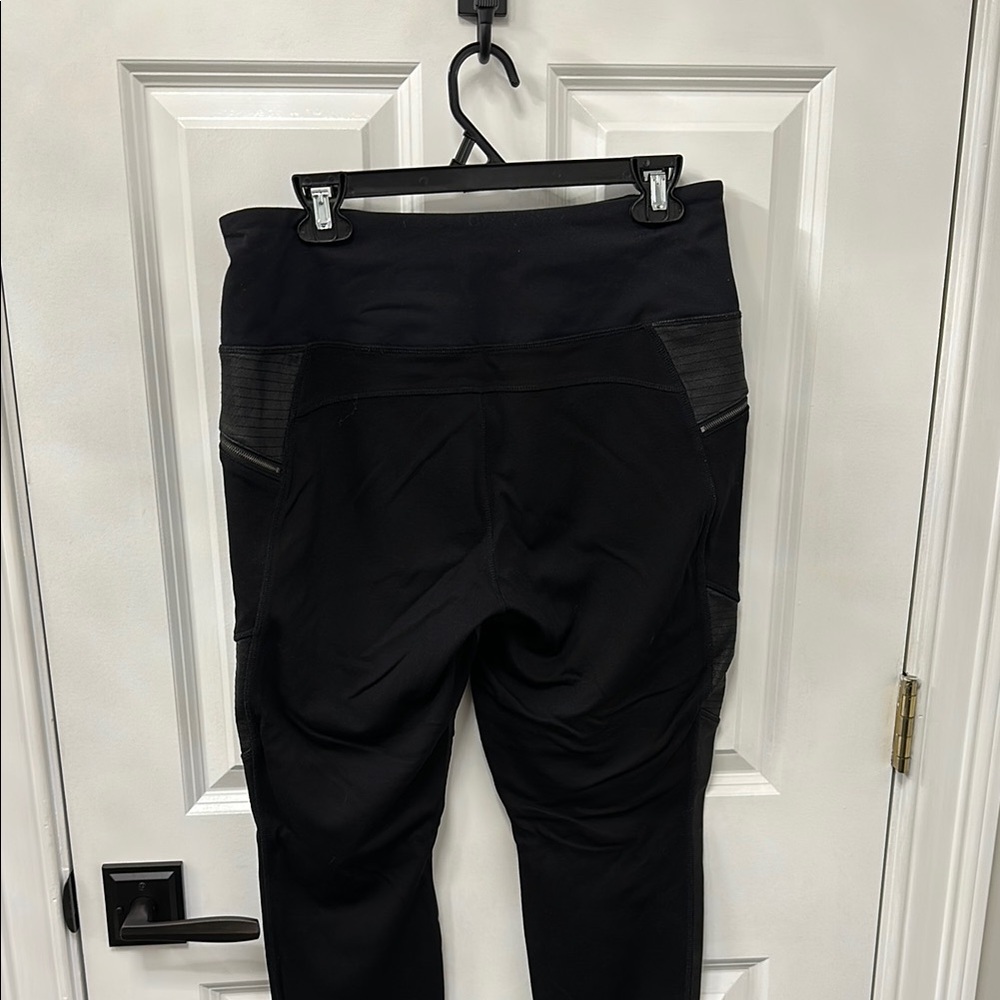 Athleta Black Leather Leggings - Picture 7 of 8